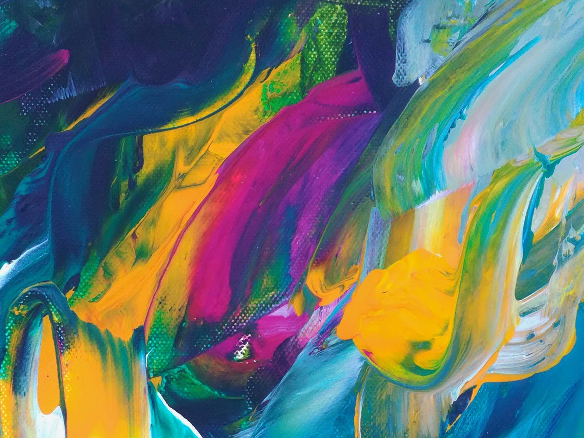 Motiv Kuscheldecke DSCHUNGLE Größe: 200 x 150 cm in leuchtenden Farben: Pink, Kobalt Blau, Sonnengelb, Grün
